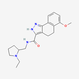 N-[(1-ethylpyrrolidin-2-yl)methyl]-6-methoxy-4,5-dihydro-1H-benzo[g]indazole-3-carboxamide