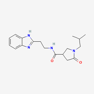 N-[2-(1H-benzimidazol-2-yl)ethyl]-1-(2-methylpropyl)-5-oxopyrrolidine-3-carboxamide