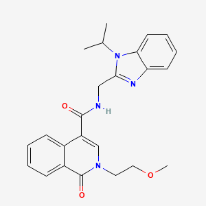 2-(2-methoxyethyl)-1-oxo-N-{[1-(propan-2-yl)-1H-benzimidazol-2-yl]methyl}-1,2-dihydroisoquinoline-4-carboxamide