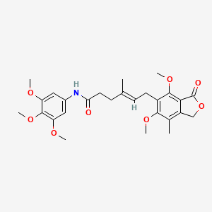 (4E)-6-(4,6-dimethoxy-7-methyl-3-oxo-1,3-dihydro-2-benzofuran-5-yl)-4-methyl-N-(3,4,5-trimethoxyphenyl)hex-4-enamide