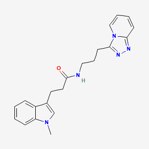 3-(1-methyl-1H-indol-3-yl)-N-[3-([1,2,4]triazolo[4,3-a]pyridin-3-yl)propyl]propanamide