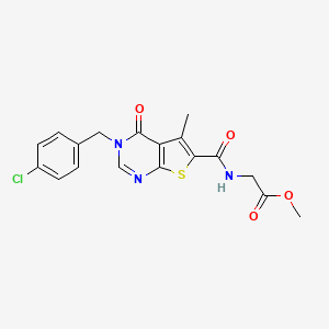 methyl N-{[3-(4-chlorobenzyl)-5-methyl-4-oxo-3,4-dihydrothieno[2,3-d]pyrimidin-6-yl]carbonyl}glycinate