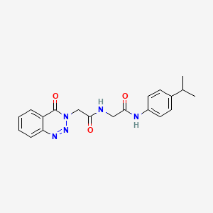 N~2~-[(4-oxo-1,2,3-benzotriazin-3(4H)-yl)acetyl]-N-[4-(propan-2-yl)phenyl]glycinamide