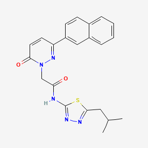 N-[(2E)-5-(2-methylpropyl)-1,3,4-thiadiazol-2(3H)-ylidene]-2-[3-(naphthalen-2-yl)-6-oxopyridazin-1(6H)-yl]acetamide