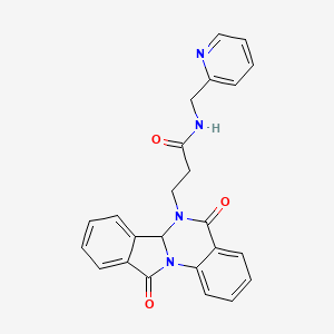 3-(5,11-dioxo-6a,11-dihydroisoindolo[2,1-a]quinazolin-6(5H)-yl)-N-(pyridin-2-ylmethyl)propanamide