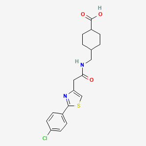 trans-4-[({[2-(4-Chlorophenyl)-1,3-thiazol-4-yl]acetyl}amino)methyl]cyclohexanecarboxylic acid