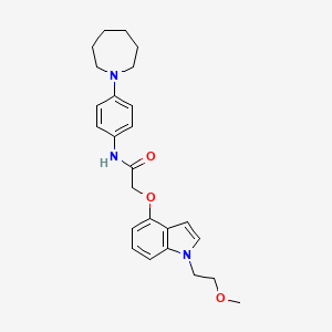 molecular formula C25H31N3O3 B11005929 N-[4-(azepan-1-yl)phenyl]-2-{[1-(2-methoxyethyl)-1H-indol-4-yl]oxy}acetamide 