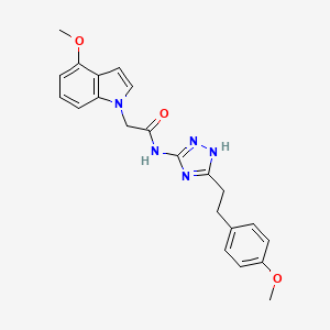 2-(4-methoxy-1H-indol-1-yl)-N-{3-[2-(4-methoxyphenyl)ethyl]-1H-1,2,4-triazol-5-yl}acetamide