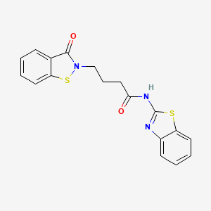 N-[(2Z)-1,3-benzothiazol-2(3H)-ylidene]-4-(3-oxo-1,2-benzothiazol-2(3H)-yl)butanamide