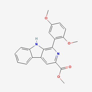 molecular formula C21H18N2O4 B11005956 methyl 1-(2,5-dimethoxyphenyl)-9H-pyrido[3,4-b]indole-3-carboxylate 