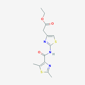 molecular formula C13H15N3O3S2 B11005961 Ethyl (2-{[(2,5-dimethyl-1,3-thiazol-4-yl)carbonyl]amino}-1,3-thiazol-4-yl)acetate 