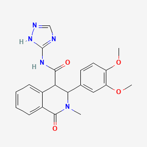 3-(3,4-dimethoxyphenyl)-2-methyl-1-oxo-N-(4H-1,2,4-triazol-3-yl)-1,2,3,4-tetrahydroisoquinoline-4-carboxamide