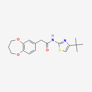 N-(4-(tert-butyl)thiazol-2-yl)-2-(3,4-dihydro-2H-benzo[b][1,4]dioxepin-7-yl)acetamide