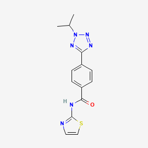 4-[2-(propan-2-yl)-2H-tetrazol-5-yl]-N-(1,3-thiazol-2-yl)benzamide