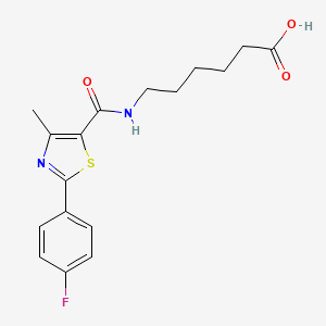 6-({[2-(4-Fluorophenyl)-4-methyl-1,3-thiazol-5-yl]carbonyl}amino)hexanoic acid