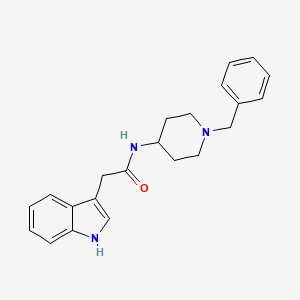 molecular formula C22H25N3O B11006000 N-(1-benzylpiperidin-4-yl)-2-(1H-indol-3-yl)acetamide 