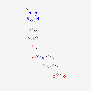 methyl (1-{[4-(2-methyl-2H-tetrazol-5-yl)phenoxy]acetyl}piperidin-4-yl)acetate