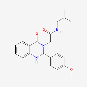 molecular formula C21H25N3O3 B11006029 2-[2-(4-methoxyphenyl)-4-oxo-1,4-dihydroquinazolin-3(2H)-yl]-N-(2-methylpropyl)acetamide 