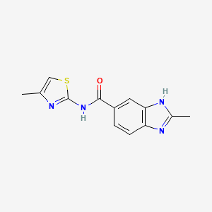 2-methyl-N-(4-methyl-1,3-thiazol-2-yl)-1H-benzimidazole-5-carboxamide