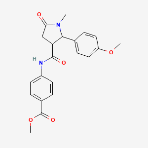 Methyl 4-({[2-(4-methoxyphenyl)-1-methyl-5-oxopyrrolidin-3-yl]carbonyl}amino)benzoate