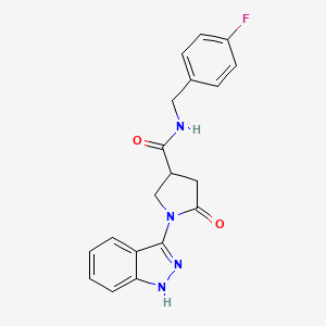 N-(4-fluorobenzyl)-1-(2H-indazol-3-yl)-5-oxopyrrolidine-3-carboxamide