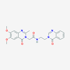 molecular formula C23H23N5O5 B11006047 2-(6,7-dimethoxy-2-methyl-4-oxoquinazolin-3(4H)-yl)-N-[2-(4-oxoquinazolin-3(4H)-yl)ethyl]acetamide 