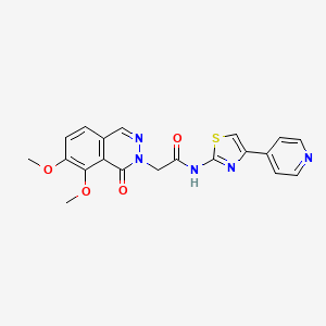 molecular formula C20H17N5O4S B11006059 2-(7,8-dimethoxy-1-oxophthalazin-2(1H)-yl)-N-[(2E)-4-(pyridin-4-yl)-1,3-thiazol-2(3H)-ylidene]acetamide 