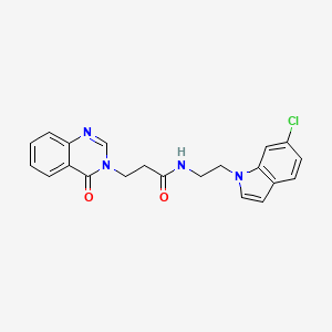 N-[2-(6-chloro-1H-indol-1-yl)ethyl]-3-(4-oxoquinazolin-3(4H)-yl)propanamide