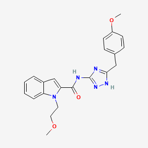 N-[3-(4-methoxybenzyl)-1H-1,2,4-triazol-5-yl]-1-(2-methoxyethyl)-1H-indole-2-carboxamide