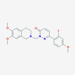 2-[(6,7-dimethoxy-3,4-dihydroisoquinolin-2(1H)-yl)methyl]-6-(2-fluoro-4-methoxyphenyl)pyridazin-3(2H)-one