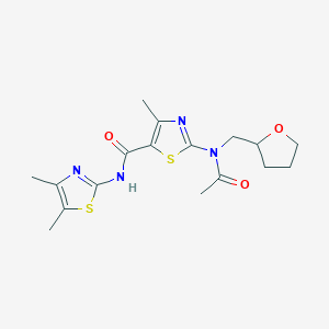 2-[acetyl(tetrahydrofuran-2-ylmethyl)amino]-N-[(2E)-4,5-dimethyl-1,3-thiazol-2(3H)-ylidene]-4-methyl-1,3-thiazole-5-carboxamide