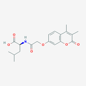 molecular formula C19H23NO6 B11006108 N-{[(3,4-dimethyl-2-oxo-2H-chromen-7-yl)oxy]acetyl}-L-leucine 