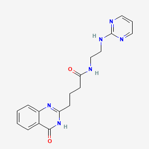 molecular formula C18H20N6O2 B11006139 4-(4-hydroxyquinazolin-2-yl)-N-[2-(pyrimidin-2-ylamino)ethyl]butanamide 