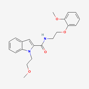 molecular formula C21H24N2O4 B11006140 1-(2-methoxyethyl)-N-[2-(2-methoxyphenoxy)ethyl]-1H-indole-2-carboxamide 