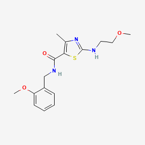 N-(2-methoxybenzyl)-2-[(2-methoxyethyl)amino]-4-methyl-1,3-thiazole-5-carboxamide