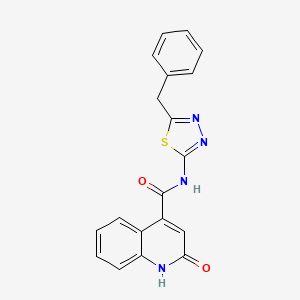 molecular formula C19H14N4O2S B11006190 N-(5-benzyl-1,3,4-thiadiazol-2-yl)-2-hydroxyquinoline-4-carboxamide 