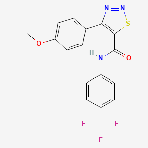 4-(4-methoxyphenyl)-N-[4-(trifluoromethyl)phenyl]-1,2,3-thiadiazole-5-carboxamide