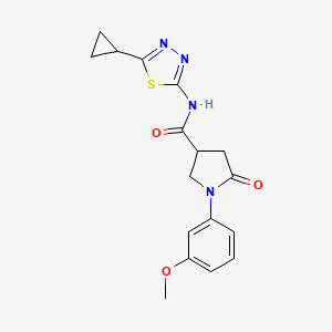 N-(5-cyclopropyl-1,3,4-thiadiazol-2-yl)-1-(3-methoxyphenyl)-5-oxopyrrolidine-3-carboxamide