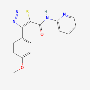 molecular formula C15H12N4O2S B11006231 4-(4-methoxyphenyl)-N-(pyridin-2-yl)-1,2,3-thiadiazole-5-carboxamide 