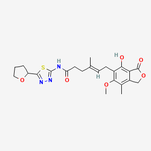 (E)-6-(4-hydroxy-6-methoxy-7-methyl-3-oxo-1,3-dihydroisobenzofuran-5-yl)-4-methyl-N-(5-(tetrahydrofuran-2-yl)-1,3,4-thiadiazol-2-yl)hex-4-enamide