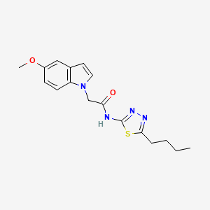 N-(5-butyl-1,3,4-thiadiazol-2-yl)-2-(5-methoxy-1H-indol-1-yl)acetamide