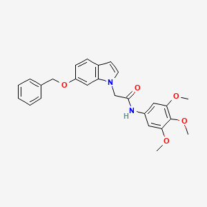 2-[6-(benzyloxy)-1H-indol-1-yl]-N-(3,4,5-trimethoxyphenyl)acetamide