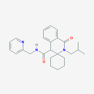 2'-(2-methylpropyl)-1'-oxo-N-(pyridin-2-ylmethyl)-1',4'-dihydro-2'H-spiro[cyclohexane-1,3'-isoquinoline]-4'-carboxamide