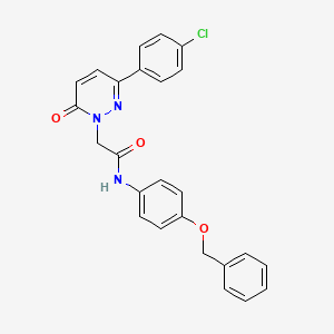 molecular formula C25H20ClN3O3 B11006253 N-(4-(benzyloxy)phenyl)-2-(3-(4-chlorophenyl)-6-oxopyridazin-1(6H)-yl)acetamide 