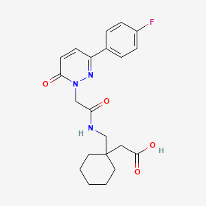 {1-[({[3-(4-fluorophenyl)-6-oxopyridazin-1(6H)-yl]acetyl}amino)methyl]cyclohexyl}acetic acid