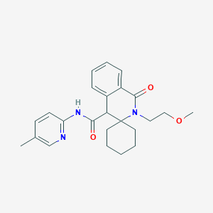 2'-(2-methoxyethyl)-N-(5-methylpyridin-2-yl)-1'-oxo-1',4'-dihydro-2'H-spiro[cyclohexane-1,3'-isoquinoline]-4'-carboxamide