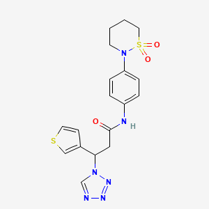 N-[4-(1,1-Dioxido-1,2-thiazinan-2-YL)phenyl]-3-(1H-tetrazol-1-YL)-3-(3-thienyl)propanamide