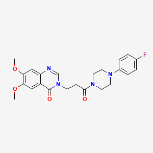 3-{3-[4-(4-fluorophenyl)piperazin-1-yl]-3-oxopropyl}-6,7-dimethoxyquinazolin-4(3H)-one