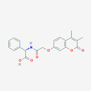 molecular formula C21H19NO6 B11006289 (2S)-({[(3,4-dimethyl-2-oxo-2H-chromen-7-yl)oxy]acetyl}amino)(phenyl)ethanoic acid 