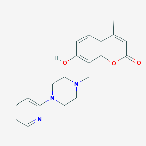 molecular formula C20H21N3O3 B11006297 7-hydroxy-4-methyl-8-{[4-(pyridin-2-yl)piperazin-1-yl]methyl}-2H-chromen-2-one 